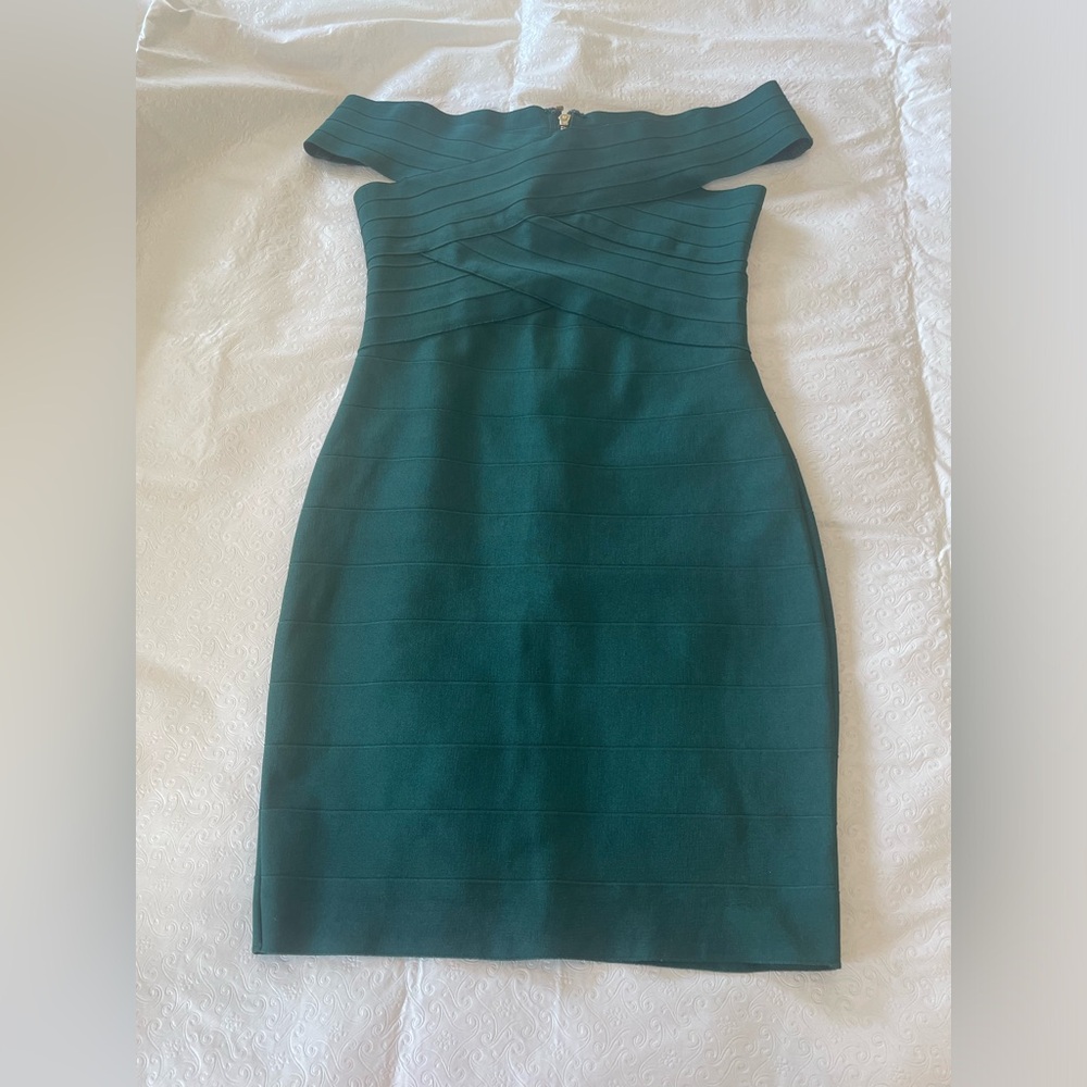 Emerald green bandage dress